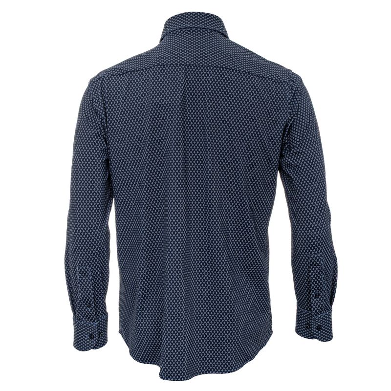 Camisa-Boss-Estampa-Azul-Marinho-