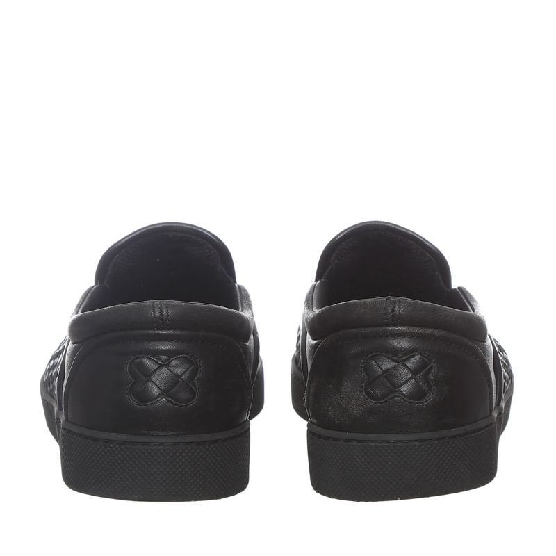 Tenis-Bottega-Veneta-Slip-On-Intrecciato-Couro-Preto