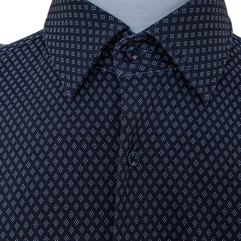 Camisa-Boss-Estampa-Azul-Marinho-