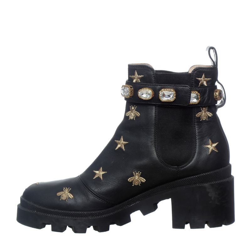 Bota-Gucci-Crystal-Bee-GG-Marmont-Chelsea-