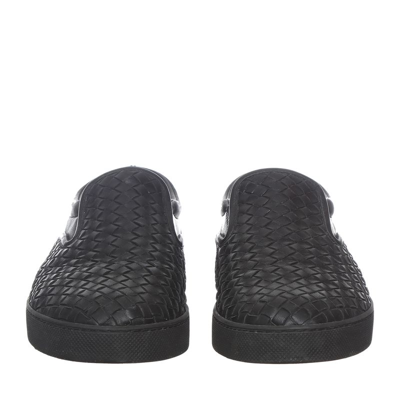 Tenis-Bottega-Veneta-Slip-On-Intrecciato-Couro-Preto
