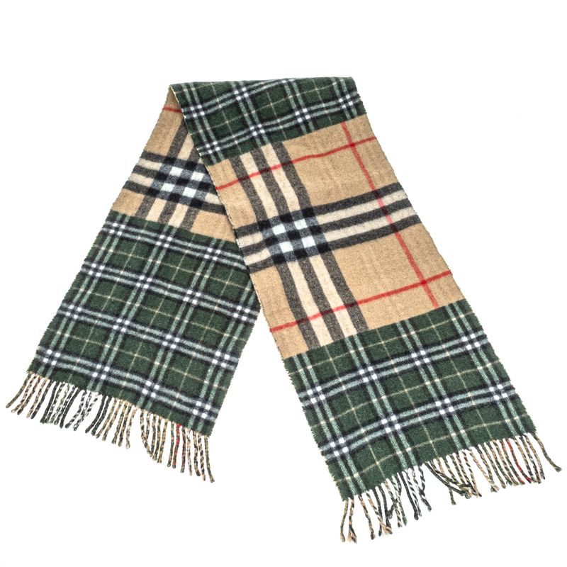 Cachecol-Burberry-Housecheck-com-Verde