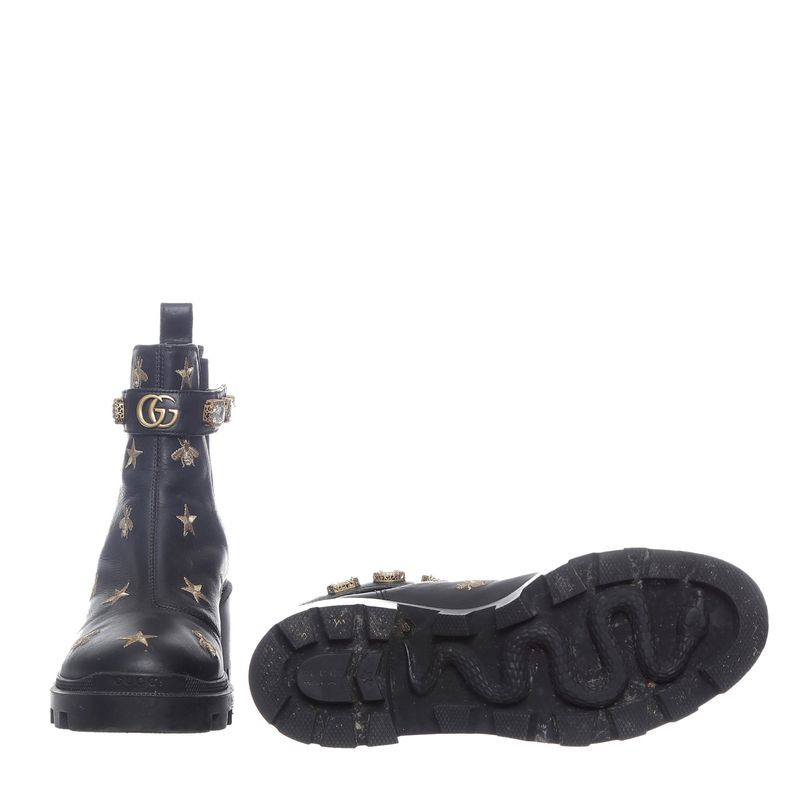Bota-Gucci-Crystal-Bee-GG-Marmont-Chelsea-