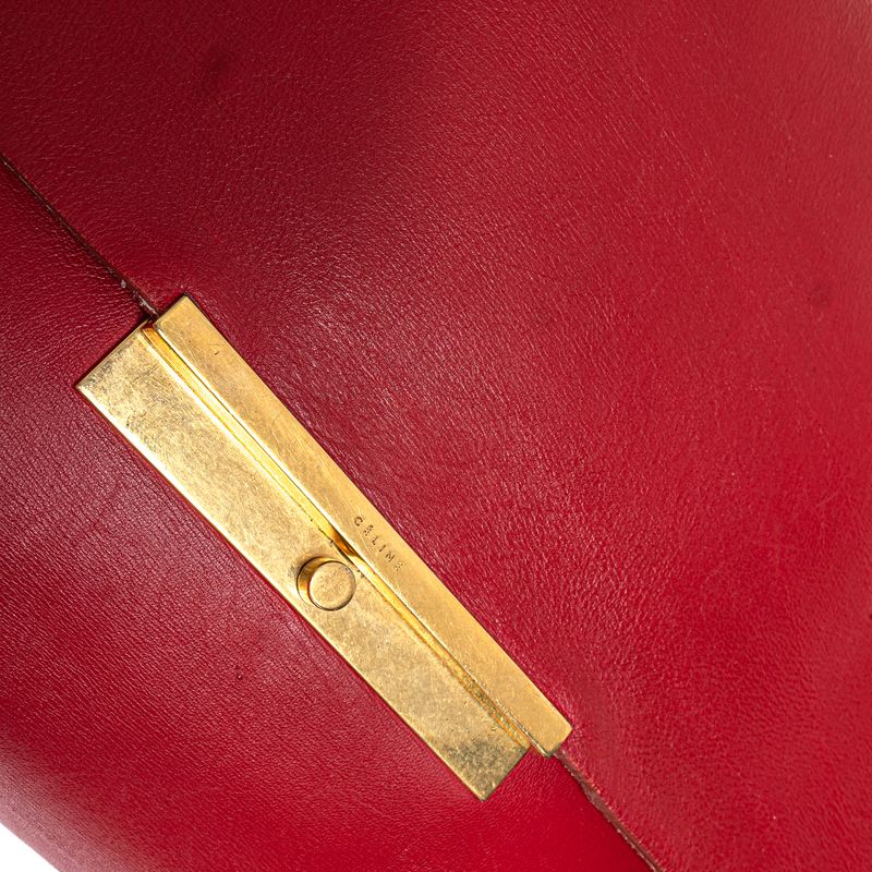 Bolsa-Celine-Crossbody-Couro-Vermelho-
