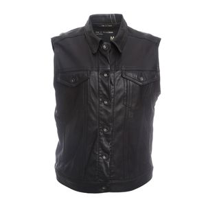 Colete Rag & Bone Couro Preto