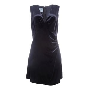Vestido Prada Veludo Azul Marinho