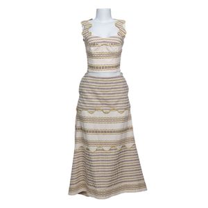 Conjunto Top e Saia Estampado Bege
