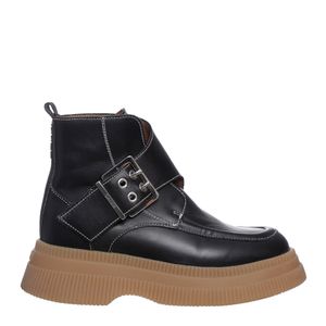 Bota Ganni Couro Preta