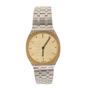 Relógio Gucci 25H Dourado e Prateado