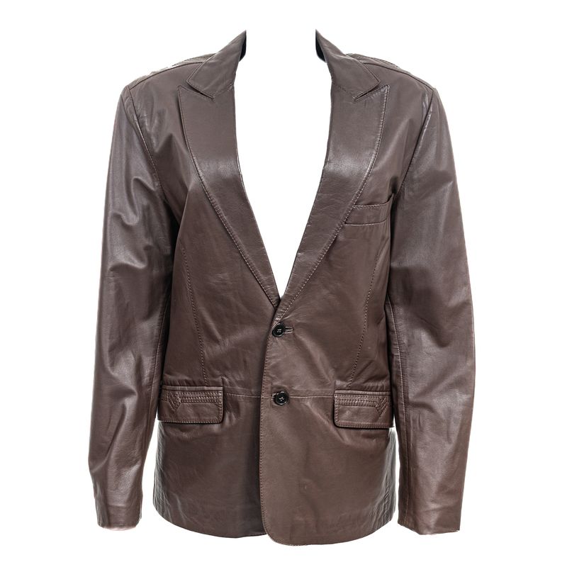 Jaqueta-Versace-Couro-Marrom