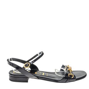 Sandália Gucci Rasteira Horsebit Preta