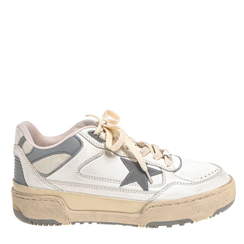 Tenis-Golden-Goose-Forty-Two-Branco-e-Cinza-
