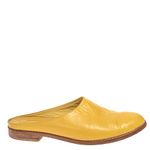 Sapato-Pege-Mule-Couro-Amarelo