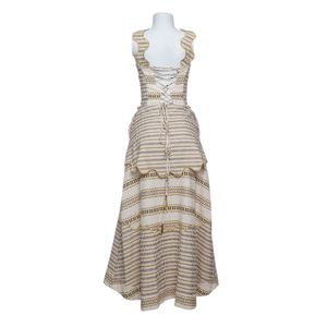 Conjunto Top e Saia Estampado Bege