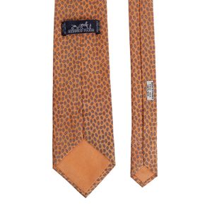Gravata Hermès Estampada Amarela