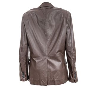 Jaqueta Versace Couro Marrom