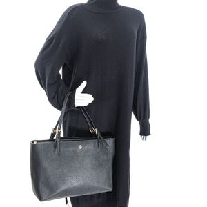 Bolsa Tory Burch Tote Saffiano Preta