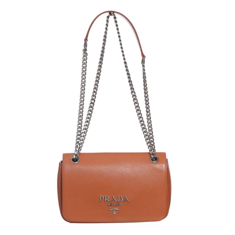 Bolsa-Prada-Couro-Saffiano-Laranja