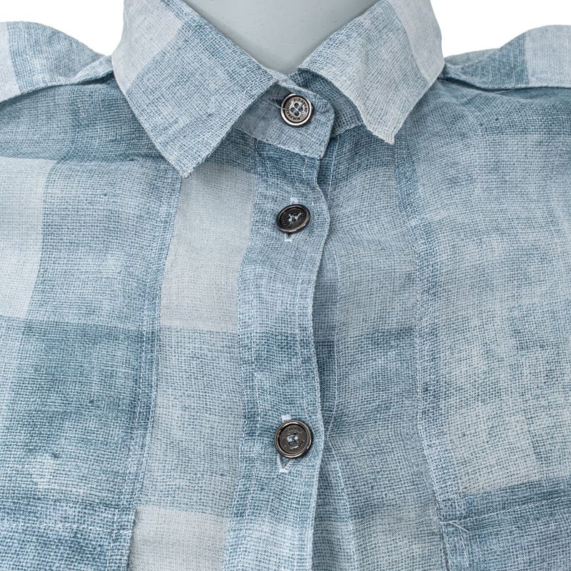 Camisa-Burberry-Xadrez-Azul-