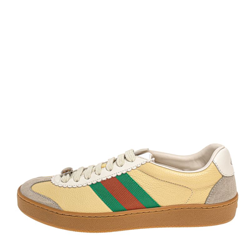 Tenis-Gucci-Couro-Bege-e-Faixa-Web-