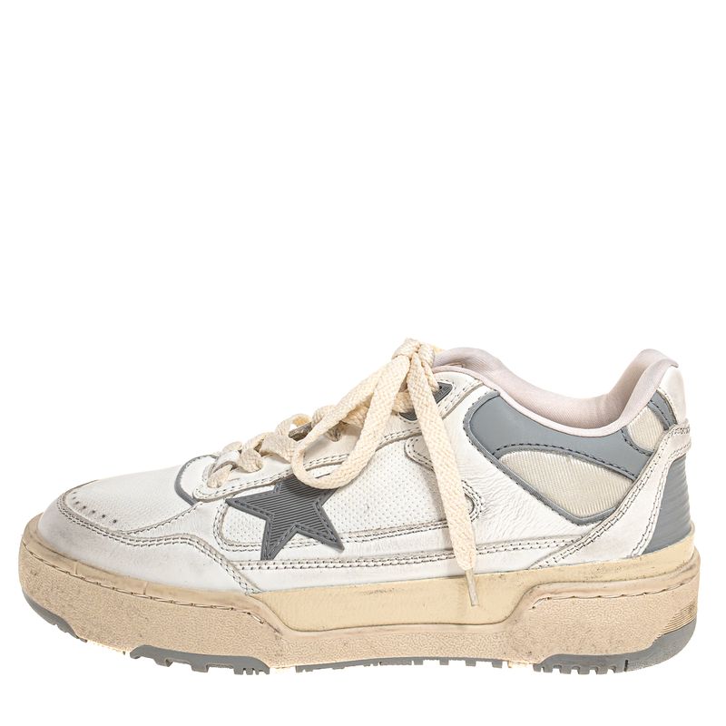 Tenis-Golden-Goose-Forty-Two-Branco-e-Cinza-