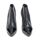 Ankle-Boot-Chanel-Couro-e-Verniz-Preto-