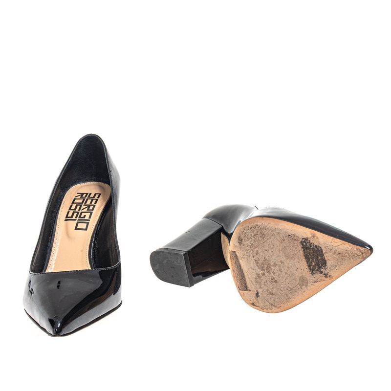 Scarpin-Sergio-Rossi-Verniz-Preto-