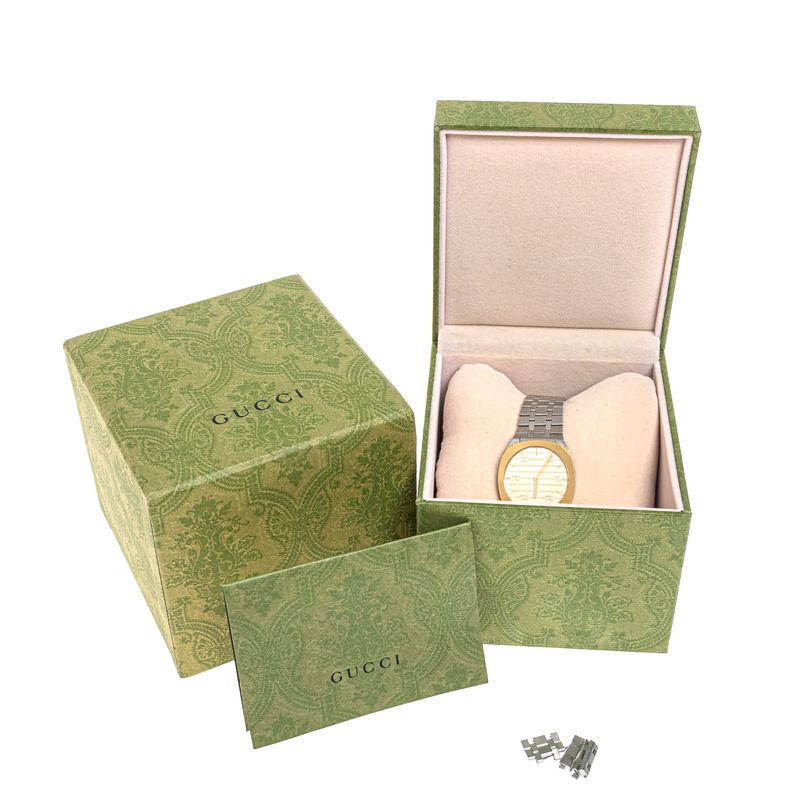 Relogio-Gucci-25H-Dourado-e-Prateado-