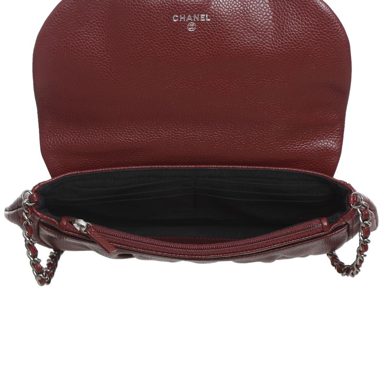 Bolsa-Chanel-Half-Moon-Wallet-On-Chain-Vermelha-