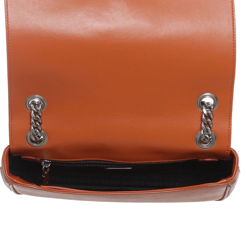 Bolsa-Prada-Couro-Saffiano-Laranja