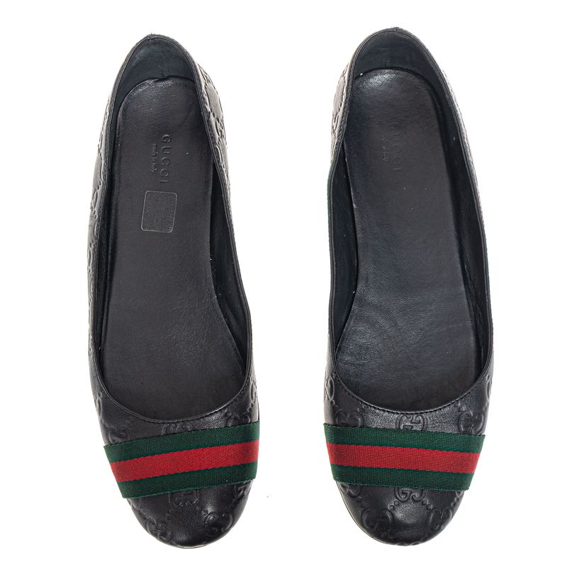 Sapatilha-Gucci-Guccissima-Preta-e-Faixa-Web-