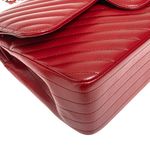 Bolsa-Chanel-Double-Flap-Chevron-Caviar-Vermelha-