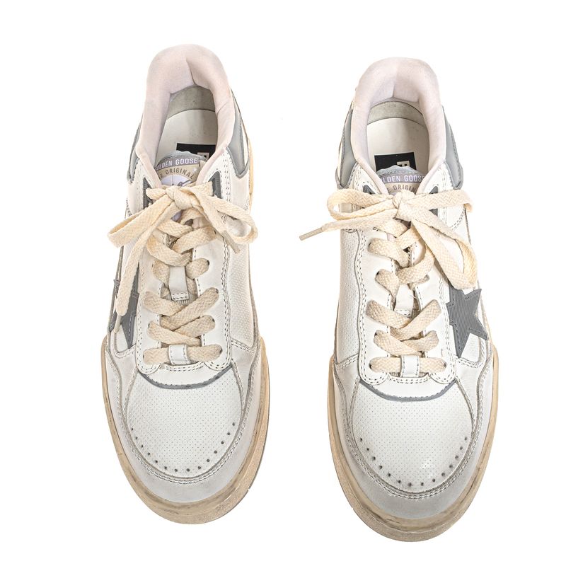 Tenis-Golden-Goose-Forty-Two-Branco-e-Cinza-
