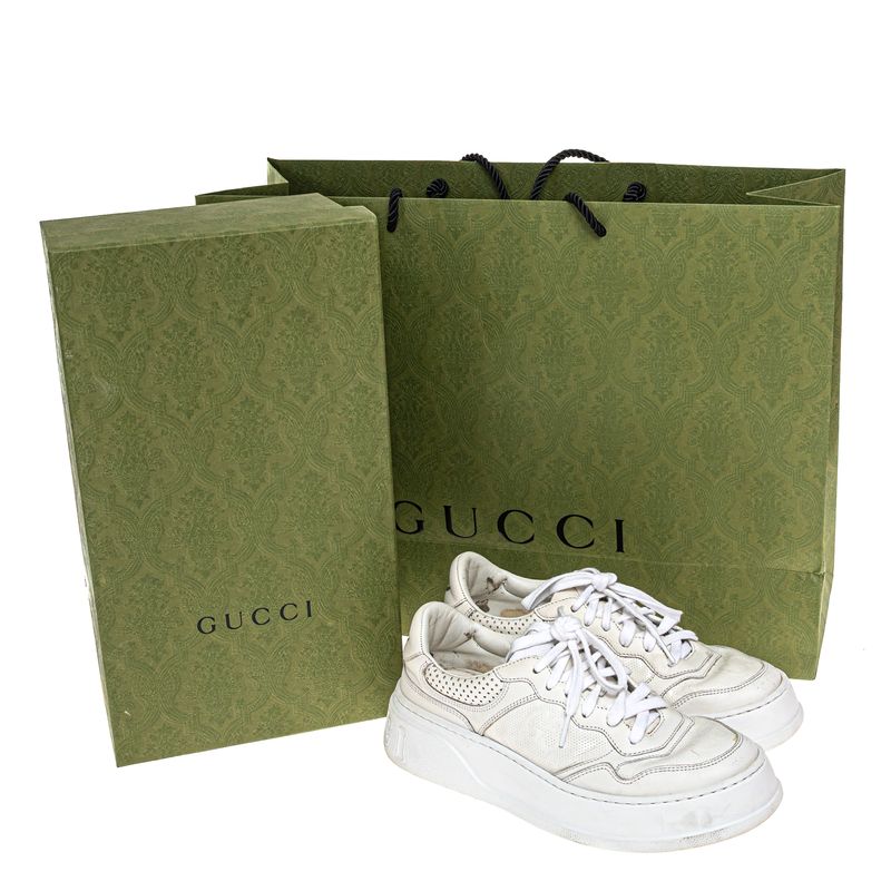 Tenis-Gucci-Couro-Branco-