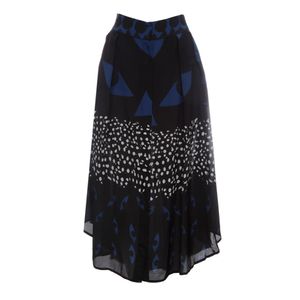 Saia Wai Wai + Betina De Luca Estampada Preta e Azul