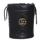 Bolsa-Gucci-Bucket-Marmont-Couro-Preta