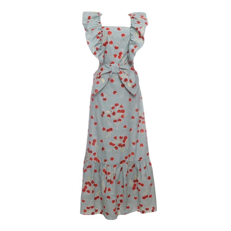 Vestido-Adriana-Degreas-Estampado-Cerejas-Verde
