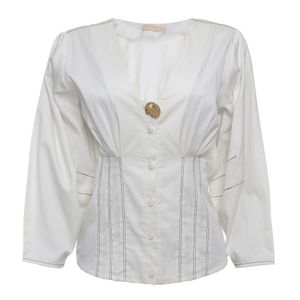 Camisa Linnen com Pregas Branca