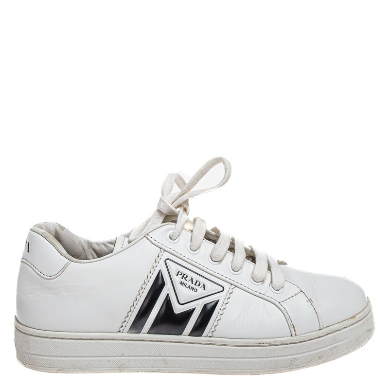 Tenis-Prada-Couro-Branco-e-Preto-