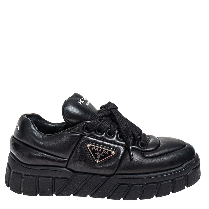 Tenis-Prada-Puffer-Couro-Preto-