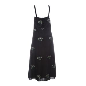 Vestido Cris Barros Bordado Flor Preto