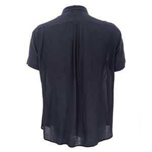 Camisa Handred Seda Azul Marinho