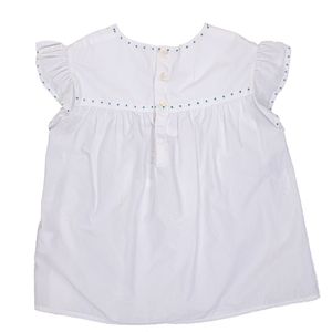 Bata Bonpoint Branca Bordada Infantil