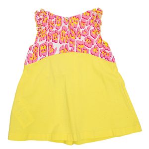 Vestido Roberto Cavalli Infantil Amarelo e Rosa