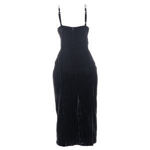 Vestido PatBo Veludo Preto e Strass