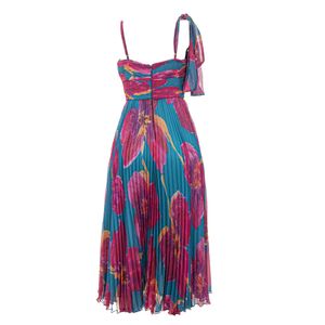 Vestido PatBo Plissado Estampa Colorida