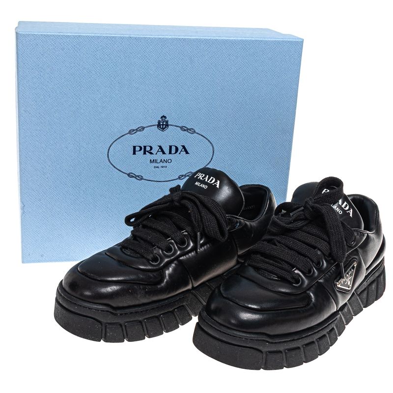 Tenis-Prada-Puffer-Couro-Preto-