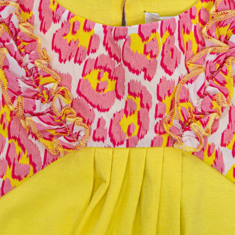 Vestido-Roberto-Cavalli-Infantil-Amarelo-e-Rosa-
