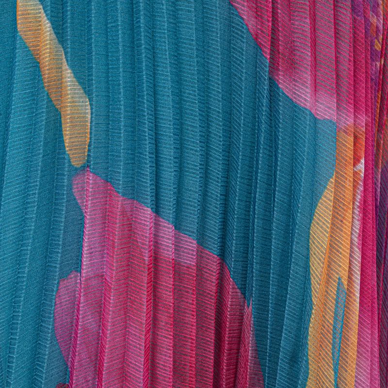 Vestido-PatBo-Plissado-Estampa-Colorida-