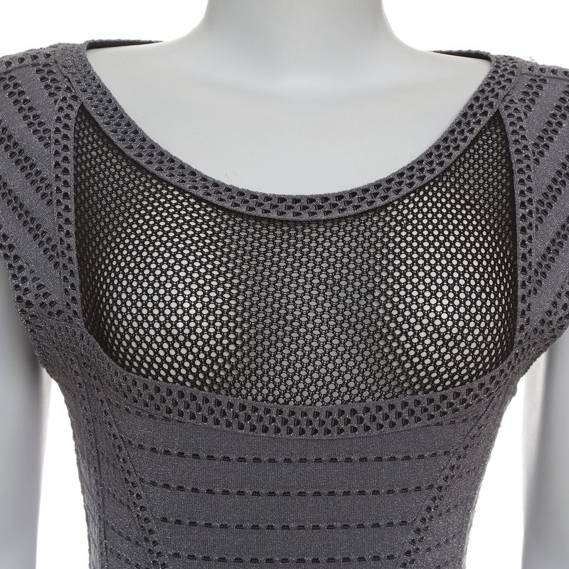 Vestido-Herve-Leger-Trico-Metalizado